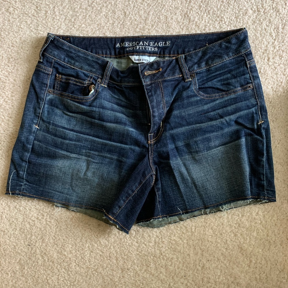 AE super stretch jean shorts